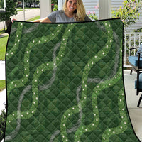 Hawaiian Quilt Quilt Pele Hair Hinahina Lei Green Version LT05 Green - Polynesian Pride