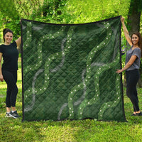 Hawaiian Quilt Quilt Pele Hair Hinahina Lei Green Version LT05 - Polynesian Pride