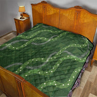 Hawaiian Quilt Quilt Pele Hair Hinahina Lei Green Version LT05 - Polynesian Pride