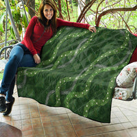Hawaiian Quilt Quilt Pele Hair Hinahina Lei Green Version LT05 - Polynesian Pride