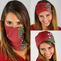 Tonga Language Week Neck Gaiter Heilala Floral Red LT05 - Polynesian Pride