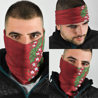 Tonga Language Week Neck Gaiter Heilala Floral Red LT05 - Polynesian Pride