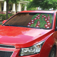Tonga Language Week Auto Sun Shade Heilala Floral Brown LT05 - Polynesian Pride