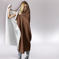 Tonga Language Week Hooded Blanket Heilala Floral Brown LT05 - Polynesian Pride