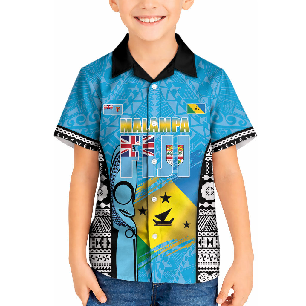 Personalised Malampa Fiji Day 2026 Kid Hawaiian Shirt Unique Style LT05 Kid Blue - Polynesian Pride