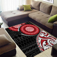 New Zealand Red Maori Koru Simple Style Area Rug LT05 - Polynesian Pride