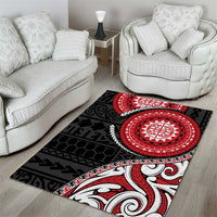 New Zealand Red Maori Koru Simple Style Area Rug LT05 - Polynesian Pride
