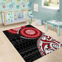 New Zealand Red Maori Koru Simple Style Area Rug LT05 - Polynesian Pride