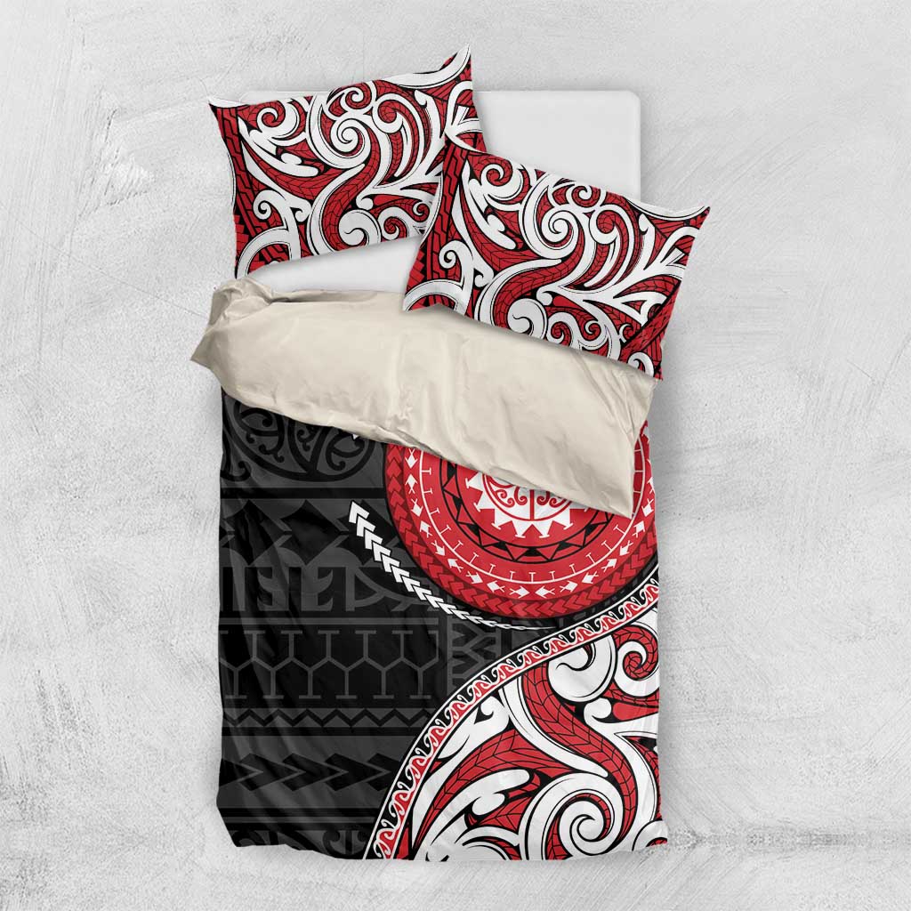 New Zealand Red Maori Koru Simple Style Bedding Set LT05 US Twin 172cm x 218cm Red - Polynesian Pride