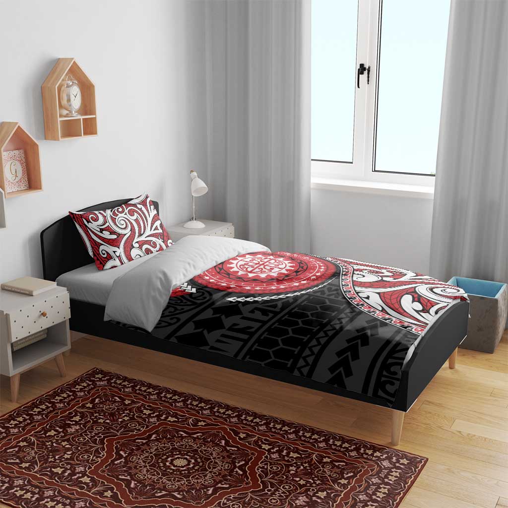 New Zealand Red Maori Koru Simple Style Bedding Set LT05 - Polynesian Pride