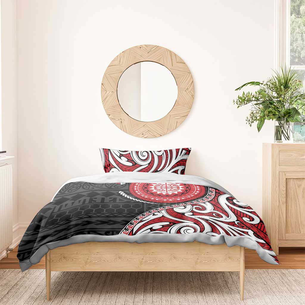 New Zealand Red Maori Koru Simple Style Bedding Set LT05 - Polynesian Pride