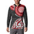 New Zealand Red Maori Koru Simple Style Button Sweatshirt