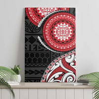 New Zealand Red Maori Koru Simple Style Canvas Wall Art LT05 - Polynesian Pride