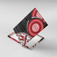 New Zealand Red Maori Koru Simple Style Canvas Wall Art LT05 With Frame Red - Polynesian Pride