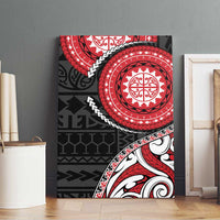 New Zealand Red Maori Koru Simple Style Canvas Wall Art LT05 - Polynesian Pride