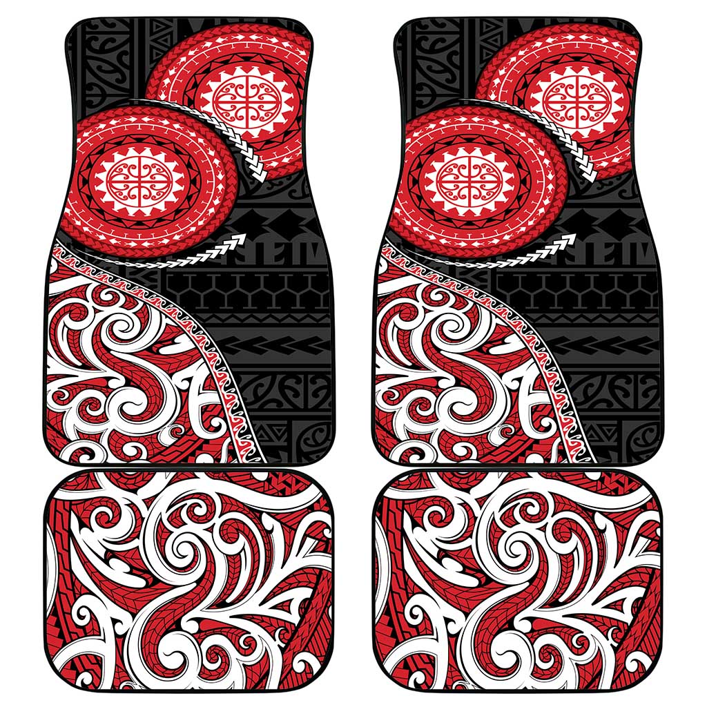 New Zealand Red Maori Koru Simple Style Car Mats LT05 - Polynesian Pride