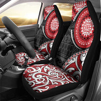 New Zealand Red Maori Koru Simple Style Car Seat Cover LT05 - Polynesian Pride