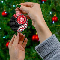 New Zealand Red Maori Koru Simple Style Ceramic Ornament LT05 - Polynesian Pride