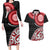 New Zealand Red Maori Koru Simple Style Couples Matching Long Sleeve Bodycon Dress and Hawaiian Shirt