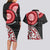 New Zealand Red Maori Koru Simple Style Couples Matching Long Sleeve Bodycon Dress and Hawaiian Shirt