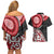 New Zealand Red Maori Koru Simple Style Couples Matching Off Shoulder Short Dress and Hawaiian Shirt