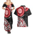 New Zealand Red Maori Koru Simple Style Couples Matching Summer Maxi Dress and Hawaiian Shirt