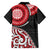 New Zealand Red Maori Koru Simple Style Family Matching Long Sleeve Bodycon Dress and Hawaiian Shirt