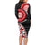 New Zealand Red Maori Koru Simple Style Family Matching Long Sleeve Bodycon Dress and Hawaiian Shirt