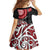 New Zealand Red Maori Koru Simple Style Family Matching Mermaid Dress and Hawaiian Shirt