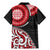 New Zealand Red Maori Koru Simple Style Family Matching Mermaid Dress and Hawaiian Shirt