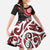 New Zealand Red Maori Koru Simple Style Family Matching Off The Shoulder Long Sleeve Dress and Hawaiian Shirt