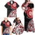 New Zealand Red Maori Koru Simple Style Family Matching Off Shoulder Maxi Dress and Hawaiian Shirt