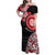 New Zealand Red Maori Koru Simple Style Family Matching Off Shoulder Maxi Dress and Hawaiian Shirt