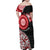 New Zealand Red Maori Koru Simple Style Family Matching Off Shoulder Maxi Dress and Hawaiian Shirt