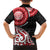 New Zealand Red Maori Koru Simple Style Family Matching Short Sleeve Bodycon Dress and Hawaiian Shirt