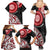 New Zealand Red Maori Koru Simple Style Family Matching Summer Maxi Dress and Hawaiian Shirt