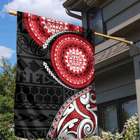 New Zealand Red Maori Koru Simple Style Garden Flag LT05 - Polynesian Pride