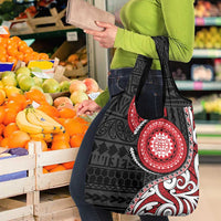 New Zealand Red Maori Koru Simple Style Grocery Bag LT05 - Polynesian Pride