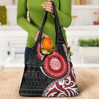 New Zealand Red Maori Koru Simple Style Grocery Bag LT05 - Polynesian Pride