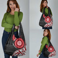 New Zealand Red Maori Koru Simple Style Grocery Bag LT05 - Polynesian Pride