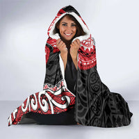 New Zealand Red Maori Koru Simple Style Hooded Blanket LT05 - Polynesian Pride