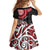 New Zealand Red Maori Koru Simple Style Kid Short Sleeve Dress