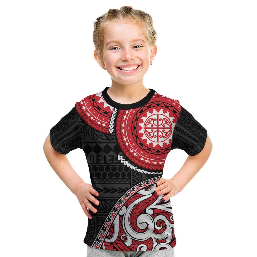 New Zealand Red Maori Koru Simple Style Kid T Shirt