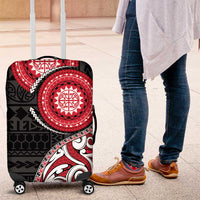 New Zealand Red Maori Koru Simple Style Luggage Cover LT05 Red - Polynesian Pride