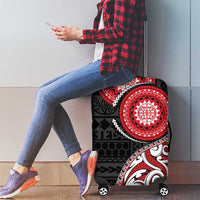 New Zealand Red Maori Koru Simple Style Luggage Cover LT05 - Polynesian Pride