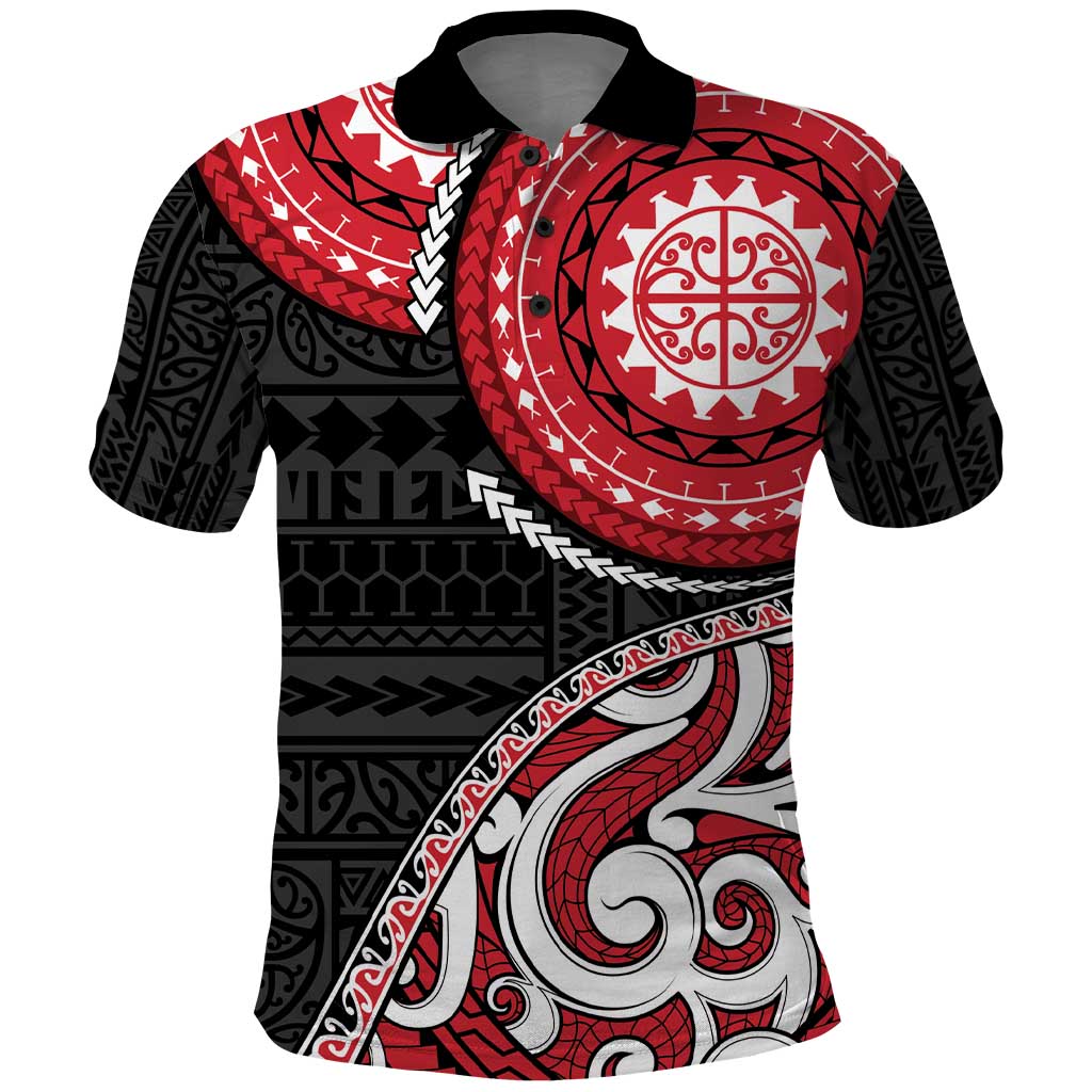 New Zealand Red Maori Koru Simple Style Polo Shirt