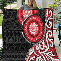 New Zealand Red Maori Koru Simple Style Quilt LT05 Red - Polynesian Pride