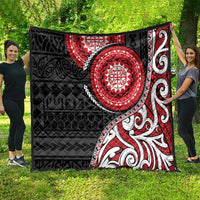 New Zealand Red Maori Koru Simple Style Quilt LT05 - Polynesian Pride