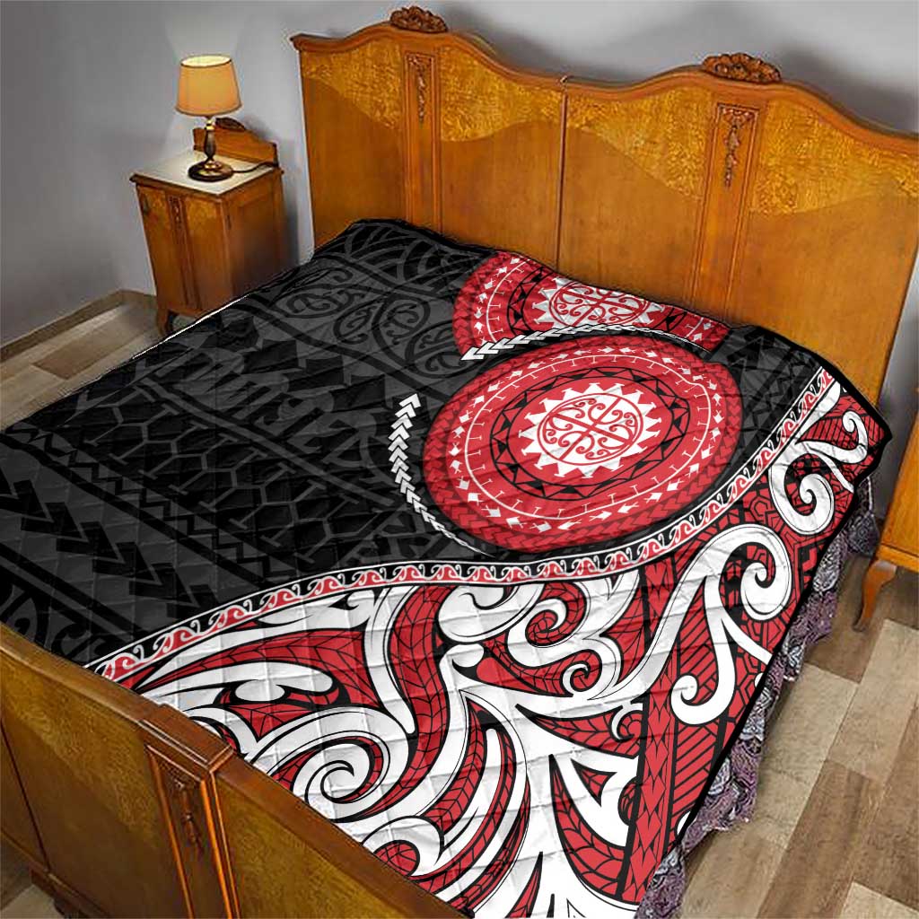 New Zealand Red Maori Koru Simple Style Quilt LT05 - Polynesian Pride
