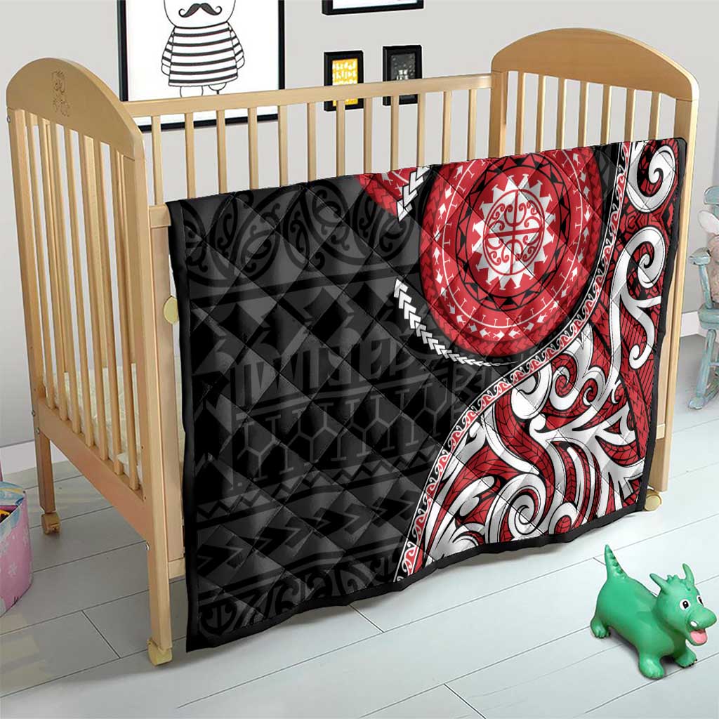 New Zealand Red Maori Koru Simple Style Quilt LT05 - Polynesian Pride